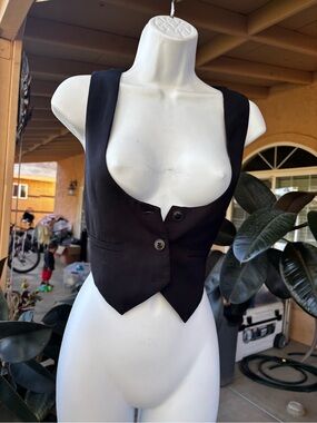 Forever 21 Black Lined Vest